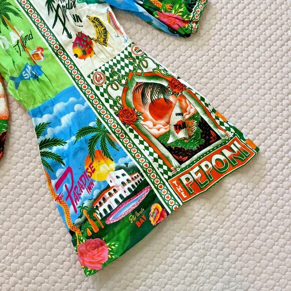 NWOT ALEMAIS Paradiso Linen Mini Shirtdress Size 6 Missing belt - Picture 11 of 16